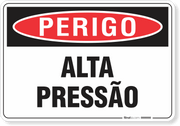 Placa Perigo Alta Pressão