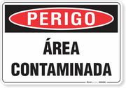 Placa Perigo Área Contaminada