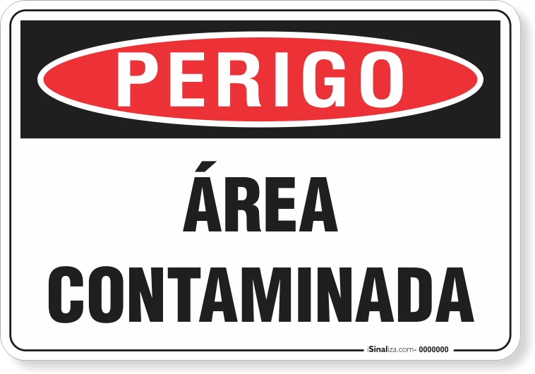 Placa Perigo Área Contaminada