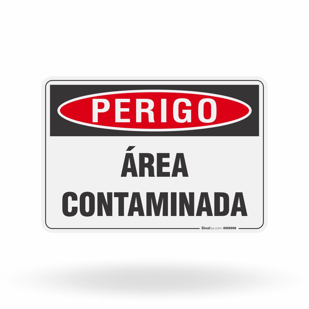 Placa Perigo - Área Contaminada