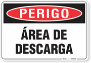Placa Perigo Área De Descarga