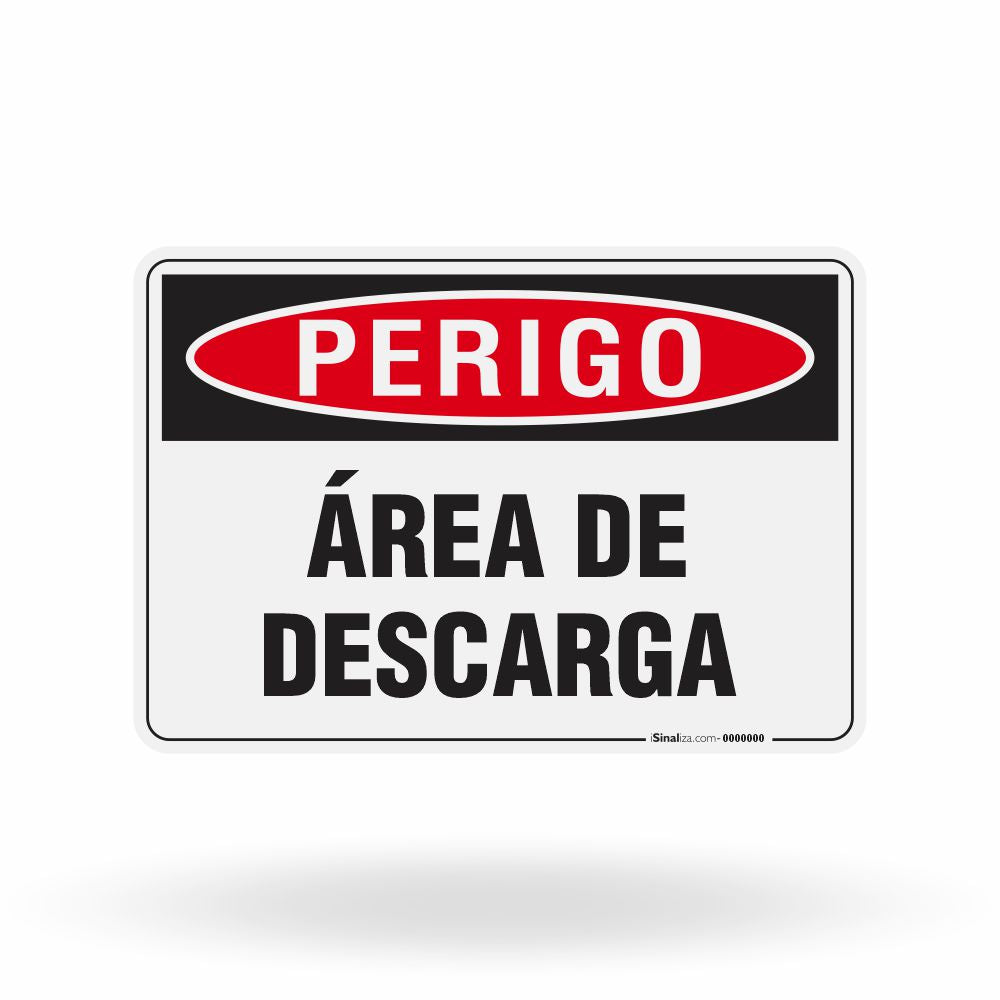 Placa Perigo - Área de Descarga