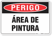 Placa Perigo Área De Pintura