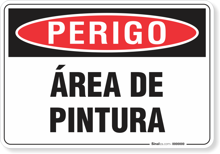 Placa Perigo Área De Pintura