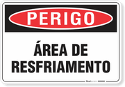 Placa Perigo Área De Resfriamento