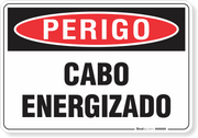 Placa Perigo Cabo Energizado