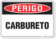 Placa Perigo Carbureto