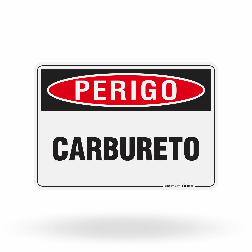 Placa Perigo - Carbureto