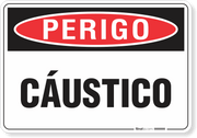 Placa Perigo Cáustico