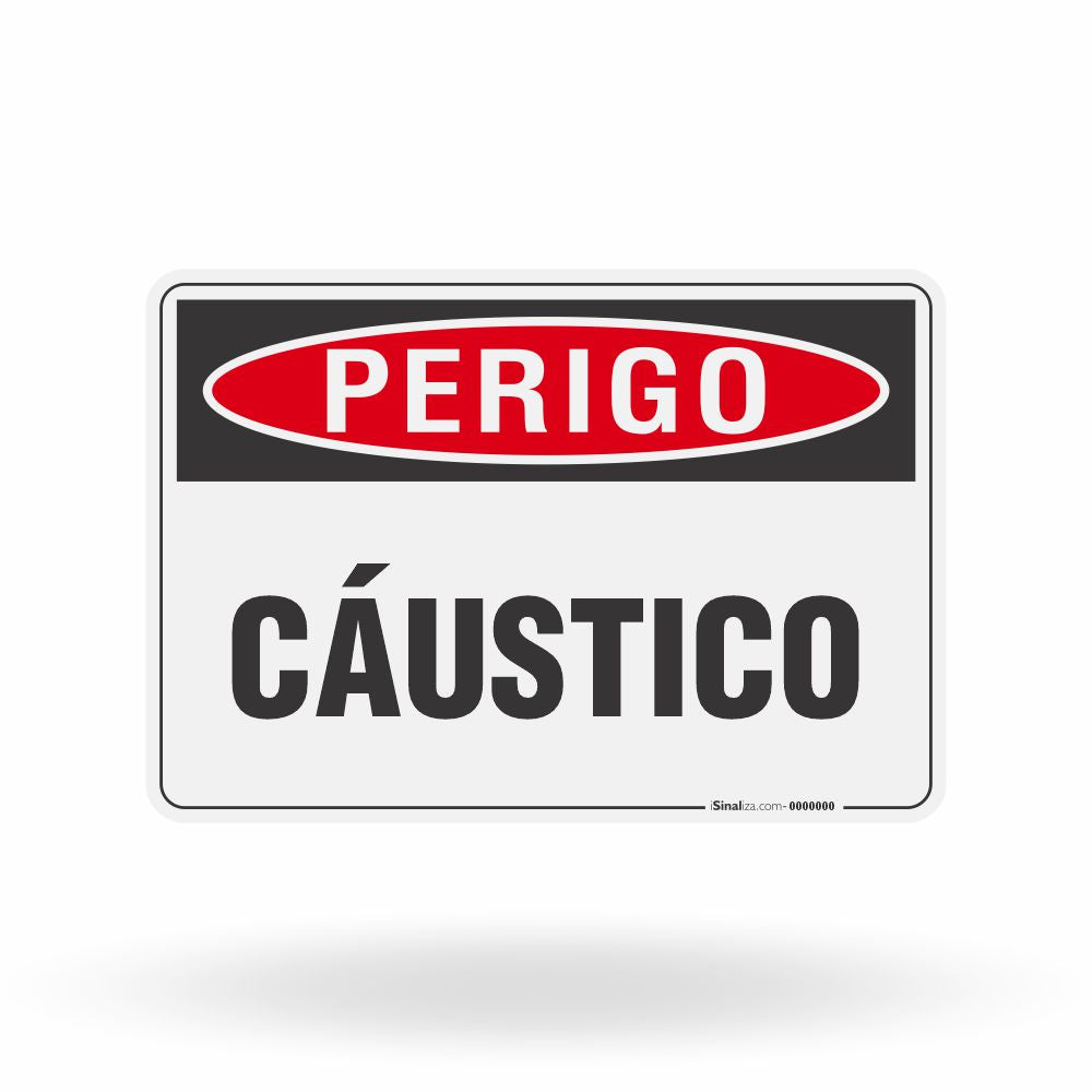 Placa Perigo - Cáustico
