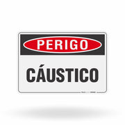 Placa Perigo - Cáustico