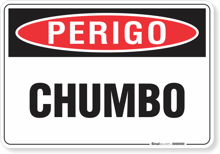 Placa Perigo Chumbo