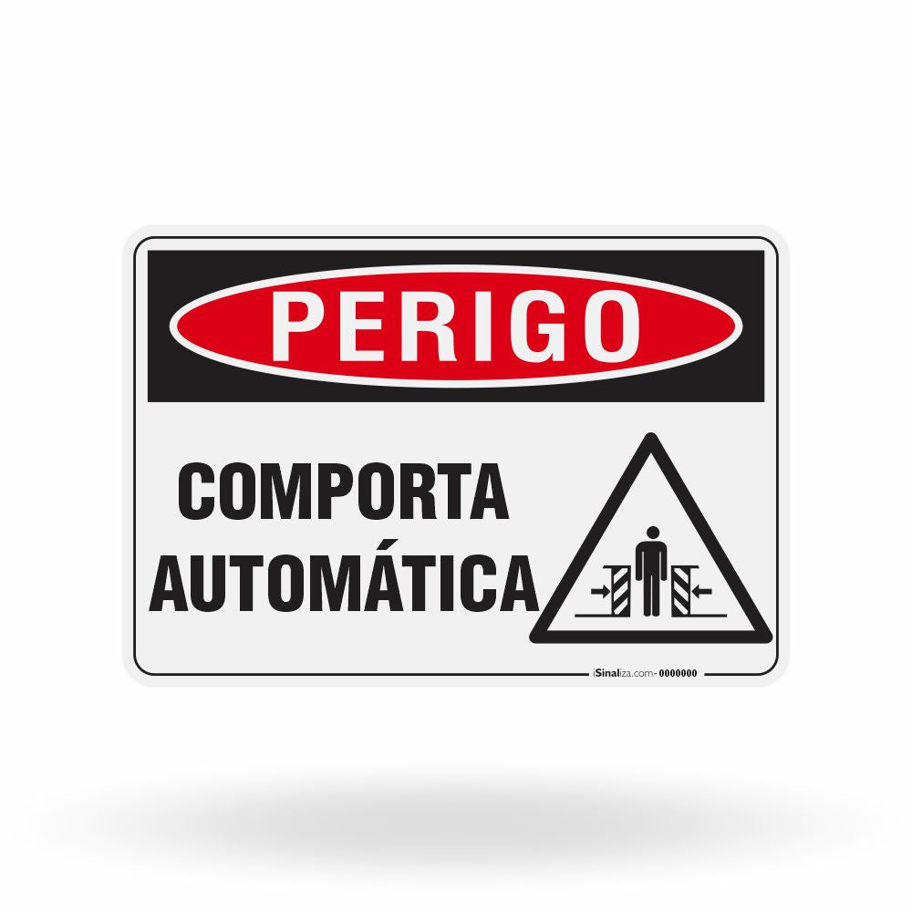 Placa Perigo - Comporta Automática