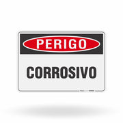 Placa Perigo - Corrosivo
