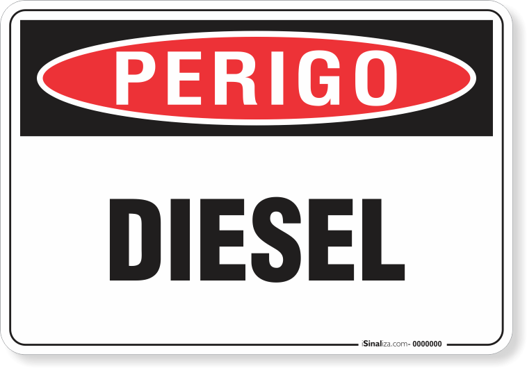 Placa Perigo  Diesel