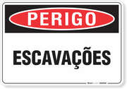 Placa Perigo Escavações