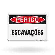 Placa Perigo - Escavações