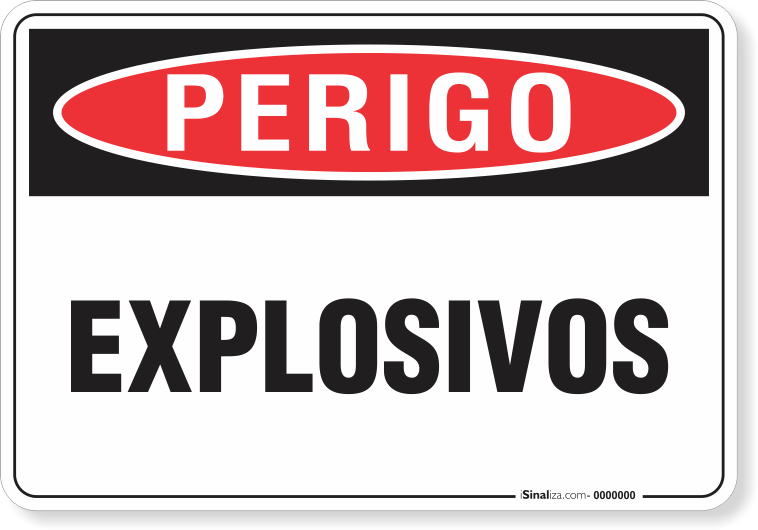 Placa Perigo Explosivos