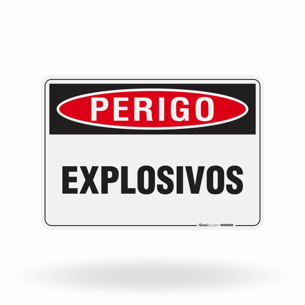 Placa Perigo - Explosivos