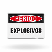 Placa Perigo - Explosivos