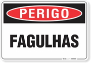Placa Perigo Fagulhas
