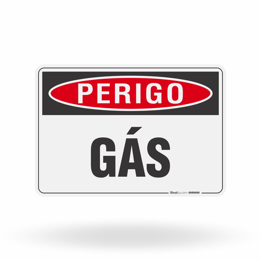 Placa Perigo - Gás