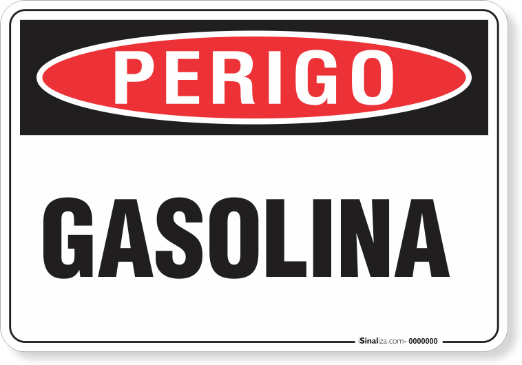 Placa Perigo Gasolina