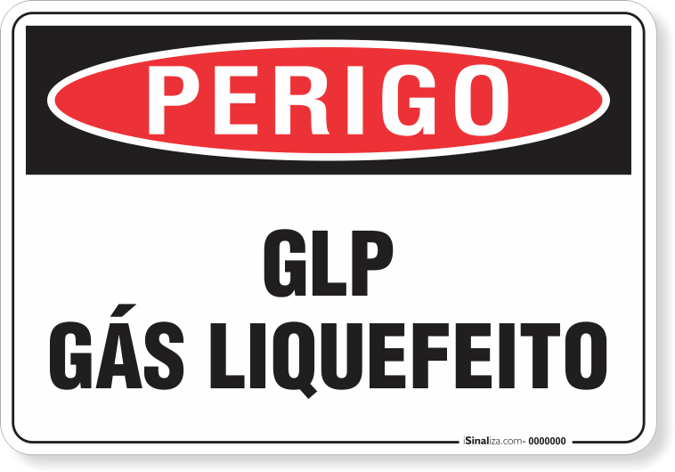Placa Perigo Glp Gás Liquefeito