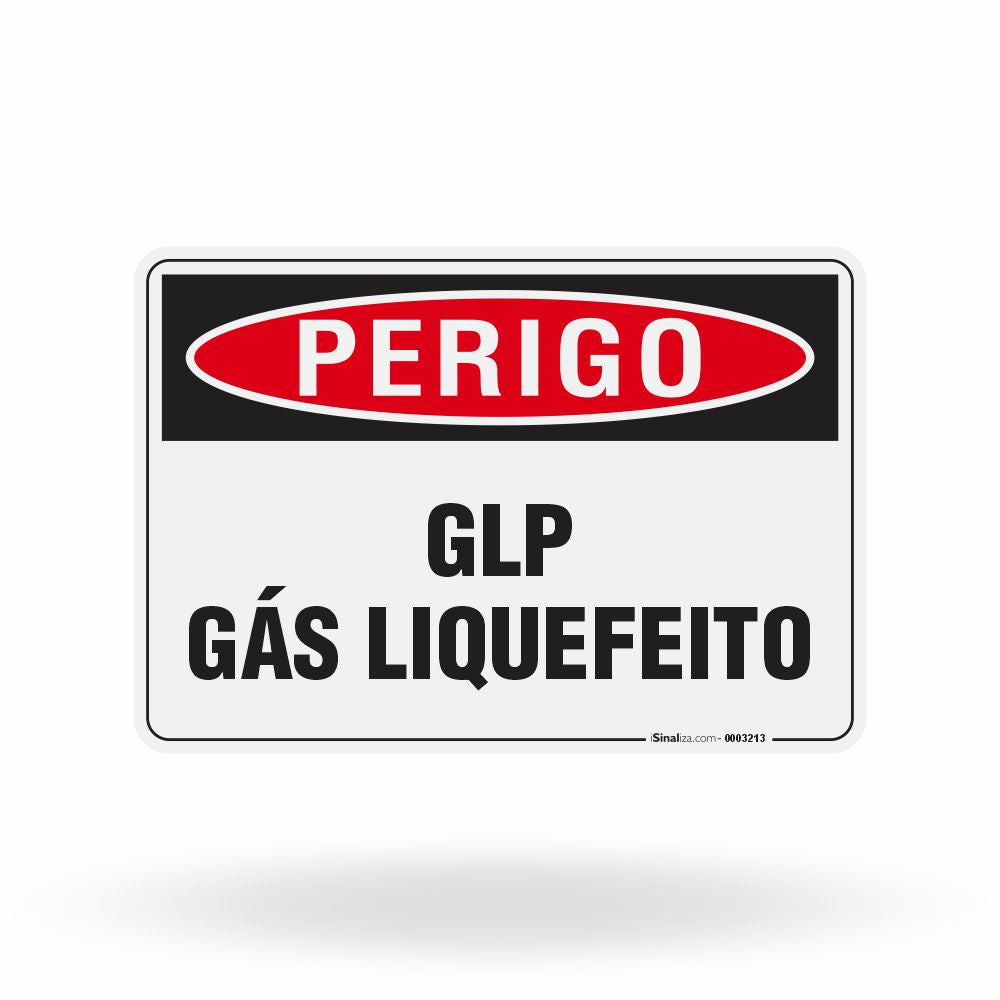 Placa Perigo - GLP Gás Liquefeito