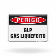 Placa Perigo - GLP Gás Liquefeito