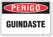 Placa Perigo Guindaste