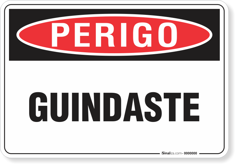 Placa Perigo Guindaste