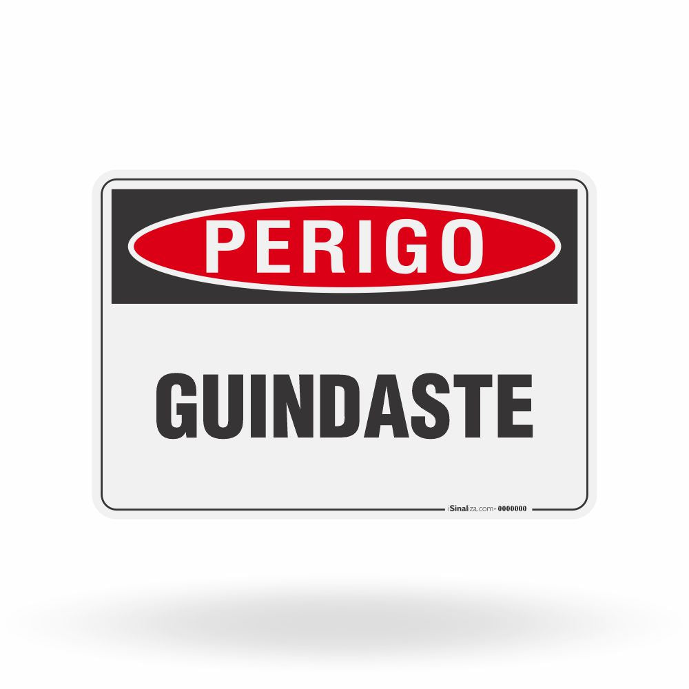 Placa Perigo - Guindaste