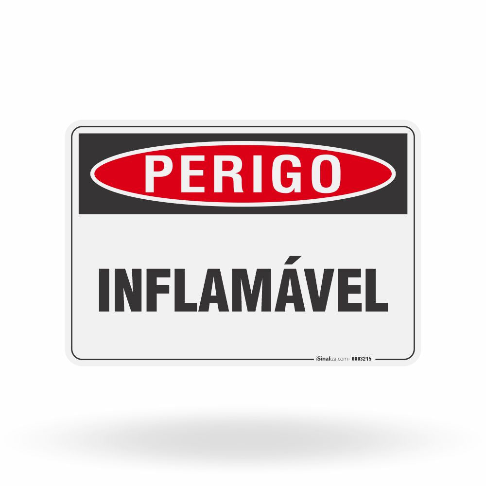 Placa Perigo - Inflamável