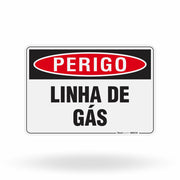Placa Perigo - Linha de Gás