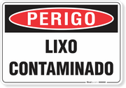 Placa Perigo Lixo Contaminado