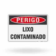 Placa Perigo - Lixo Contaminado