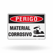 Placa Perigo - Material Corrosivo