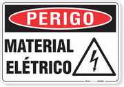 Placa Perigo Material Elétrico