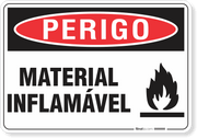Placa Perigo Material Inflamável
