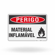 Placa Perigo - Material Inflamável