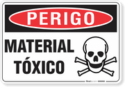 Placa Perigo Material Tóxico