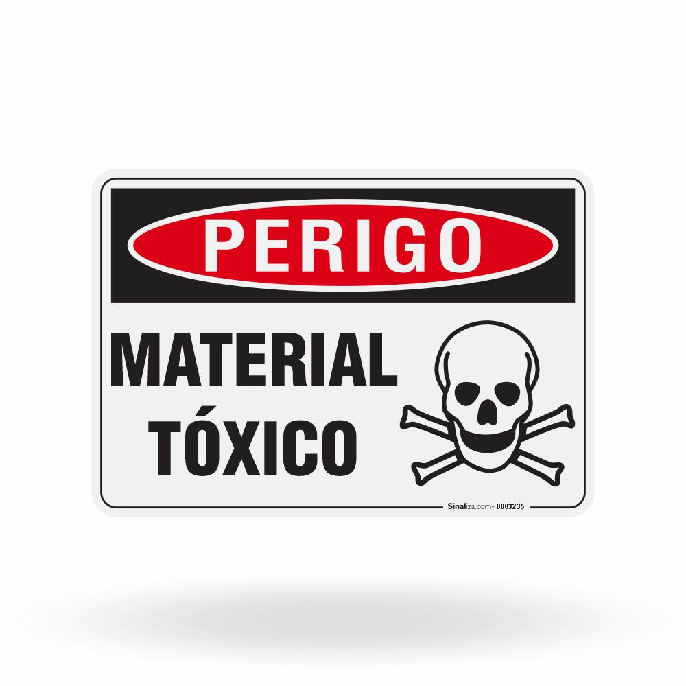 Placa Perigo - Material Tóxico