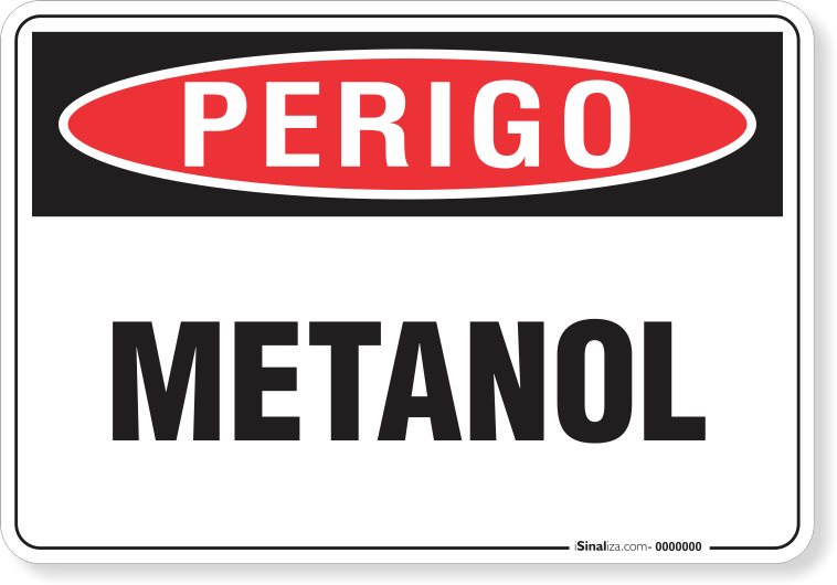 Placa Perigo Metanol