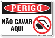 Placa Perigo Não Cavar Aqui