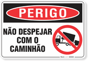Placa Perigo Não Despejar Com O Caminhão
