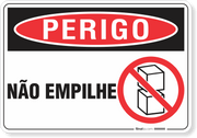 Placa Perigo Não Empilhe
