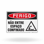 Placa Perigo - Não Entre Espaço Confinado