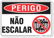 Placa Perigo Não Escalar