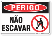 Placa Perigo Não Escavar
